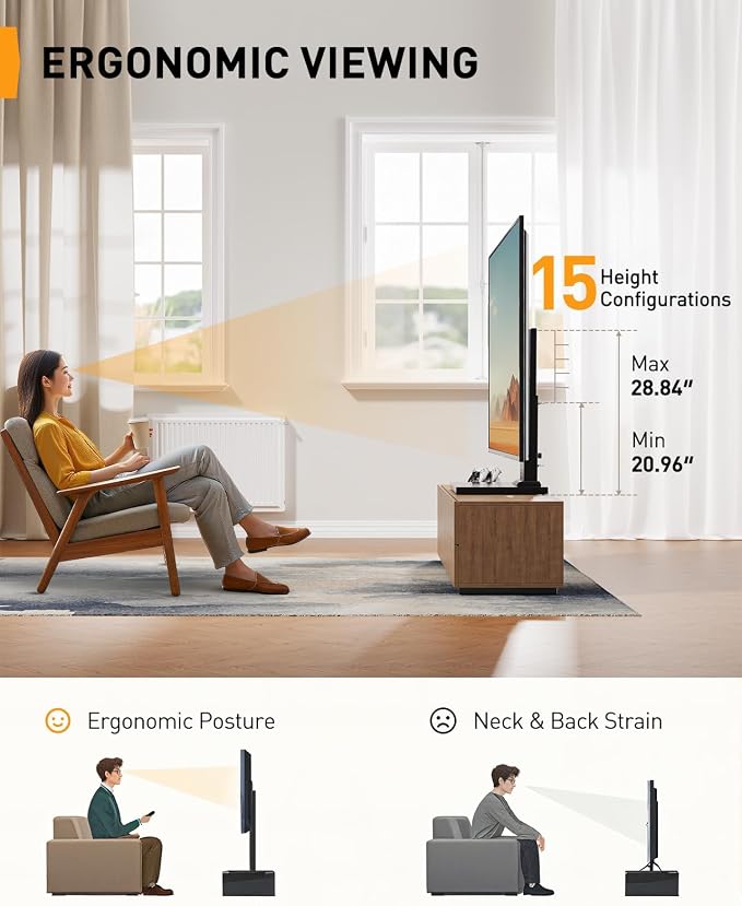 Perlegear Universal Swivel TV Stand - Image 7