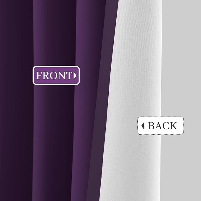 Yakamok Room Darkening 100% Blackout Curtains Grommet Window Treatments - Image 8