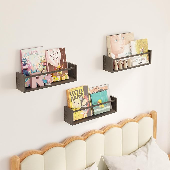 Fixwal Nursery Book Shelves, 16.5 Inch Floating Bookshelves - Image 2