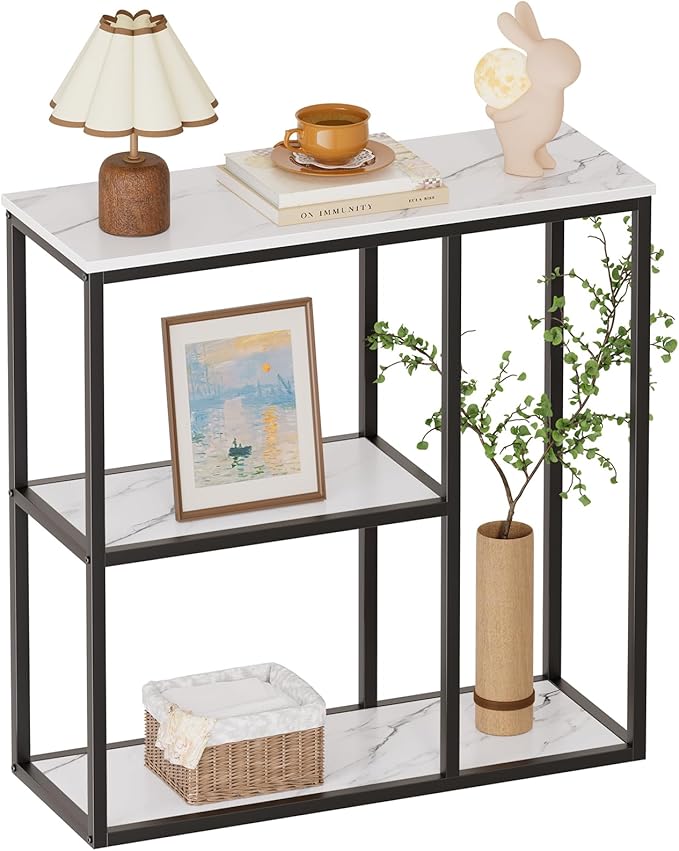 WOHOMO Console Table, 12 Inch Narrow Entryway Table by WOHOMO