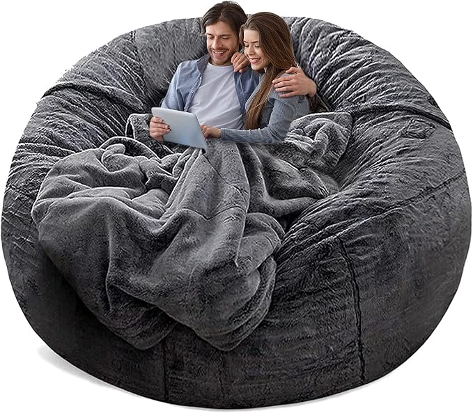 YudouTech（No Filler Bean Bag Chair Cover Without Filler, Big Round Soft Fluffy by YudouTech