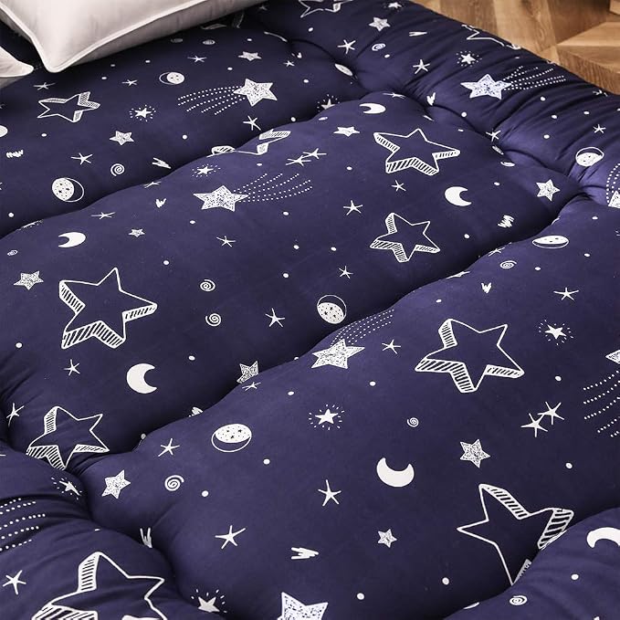 MAXYOYO Navy Star Futon Mattress Japanese Floor Mattress Tatami Floor Mat - Image 5