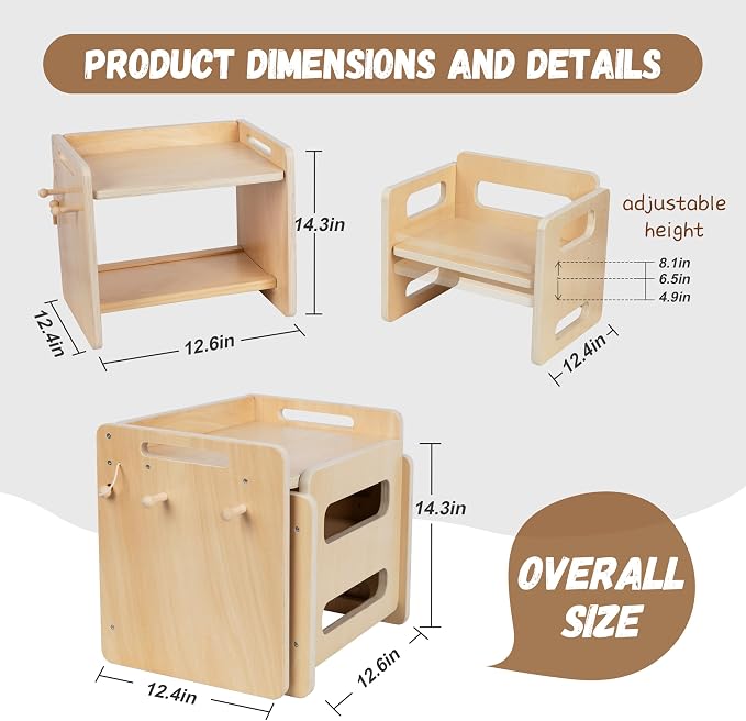 bpmfkid Montessori Weaning Table and Chair Set - Image 7