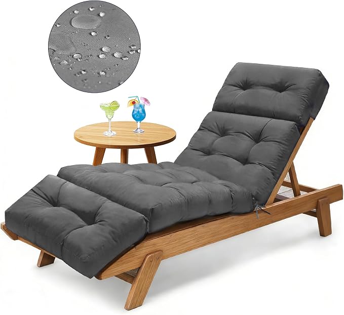 Outdoor Chaise Lounge Chair Cushion 74.2 x 22 x 4.7 Inches Thickened 100% by Unknown