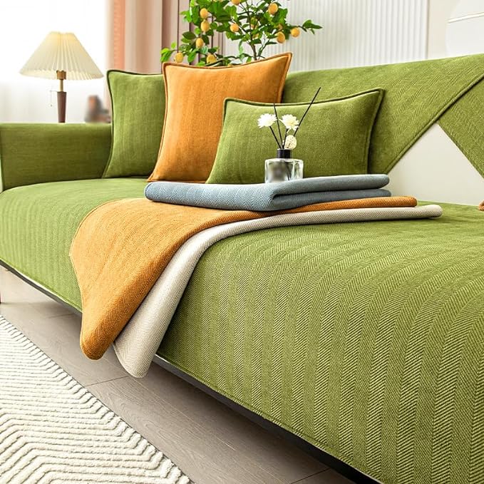 Funny Fuzzy Couch Cover, Chenille Couch Furniture Protector, Funny Fuzzy Couch by Rosygulls