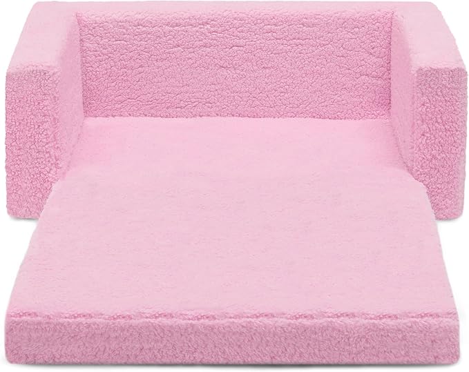 Delta Children Cozee Flip-Out Sherpa 2-in-1 Convertible Sofa to Lounger - Image 10