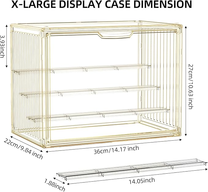 Clear Yellow Acrylic Figure Display Case - Image 6