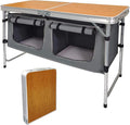 CampLand Outdoor Folding Table Aluminum Lightweight Height Adjustable by CampLand