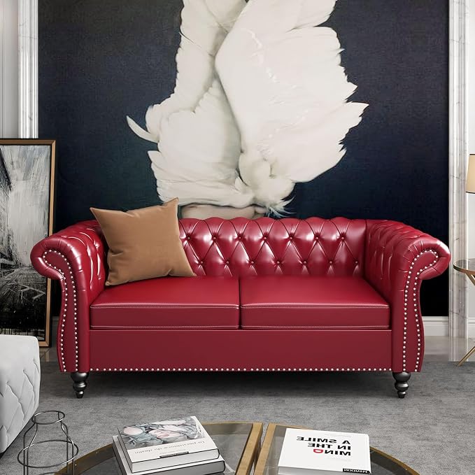 AVZEAR Leather Upholstered Armchair, Single Sofa Chair - Image 5