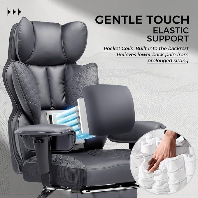 COMHOMA Big and Tall Office Chair Heavy Duty Wide Ergonomic Gaming Chair - Image 4