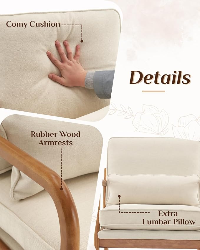 Karl home Accent Chair Mid-Century Modern Chair - Image 6