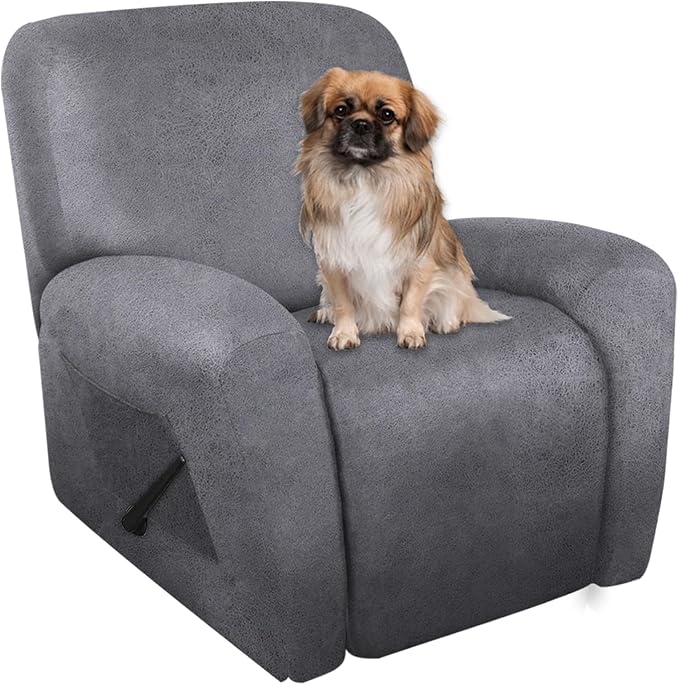 ANARACHON Recliner Chair Covers Leather Like, 4 Pieces Recliner Cover by ANARACHON
