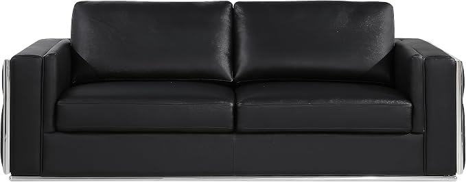 Blackjack Furniture Catania Modern Top Grain Italian Leather Sofa Set by BlackjackFurniture