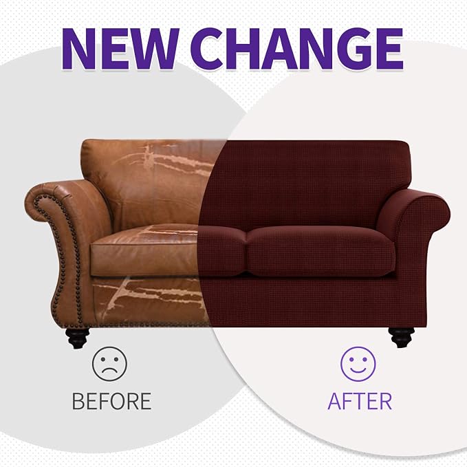 ZNSAYOTX 4 Piece Sofa Covers for Living Room Anti Slip Stretch Couch Covers for - Image 5