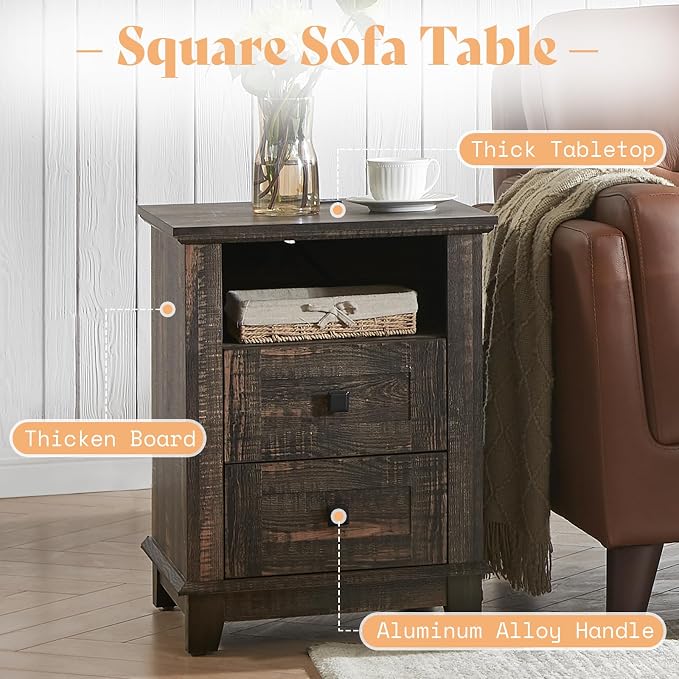 AMERLIFE Farmhouse 4-Piece Living Room Set, Entryway Console - Image 4
