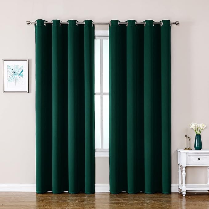 ChrisDowa Blackout Curtains 80 Inches Long 2 Panels Set by ChrisDowa