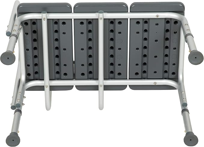 Flash Furniture HERCULES Series 300 Lb. Capacity Adjustable Gray Bath & Shower - Image 14