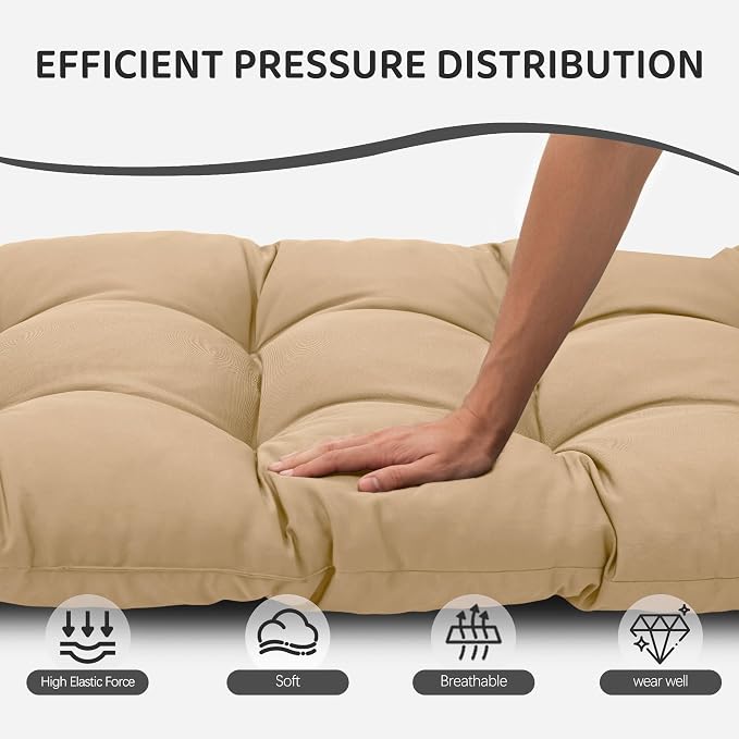 3 Pcs Wicker Chair Cushions Patio Loveseat Chaise Cushion Set - Image 4