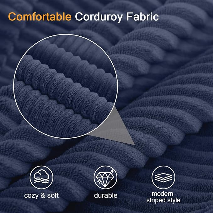 COMAX Convertible Sofa Bed, Folding Floor Couch Corduroy Fold Out Couch Bed - Image 7