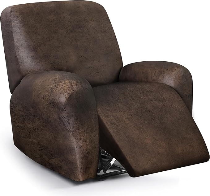 ANARACHON Leather Look Recliner Chair Covers, 4-Pieces Stretch Recliner Cover by ANARACHON
