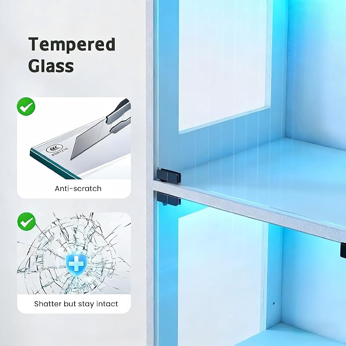 Lamtor Display Cabinet with Glass Doors - Image 5