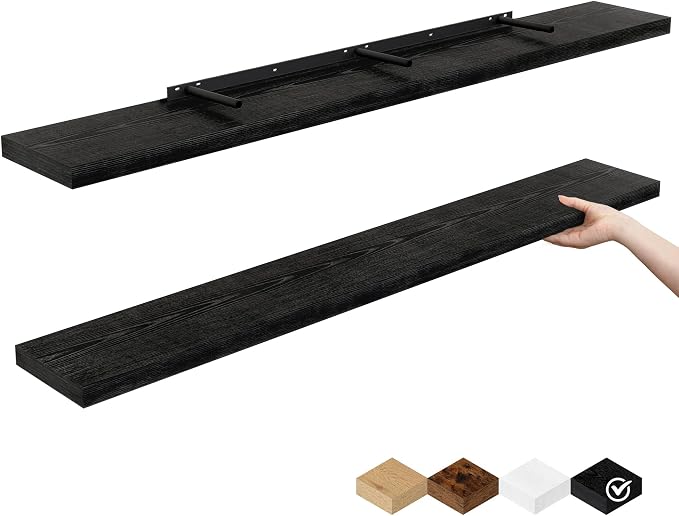 Fun Memories Floating Shelves for Wall, 48 Inch Floating Shelves for Home Decor by FunMemories