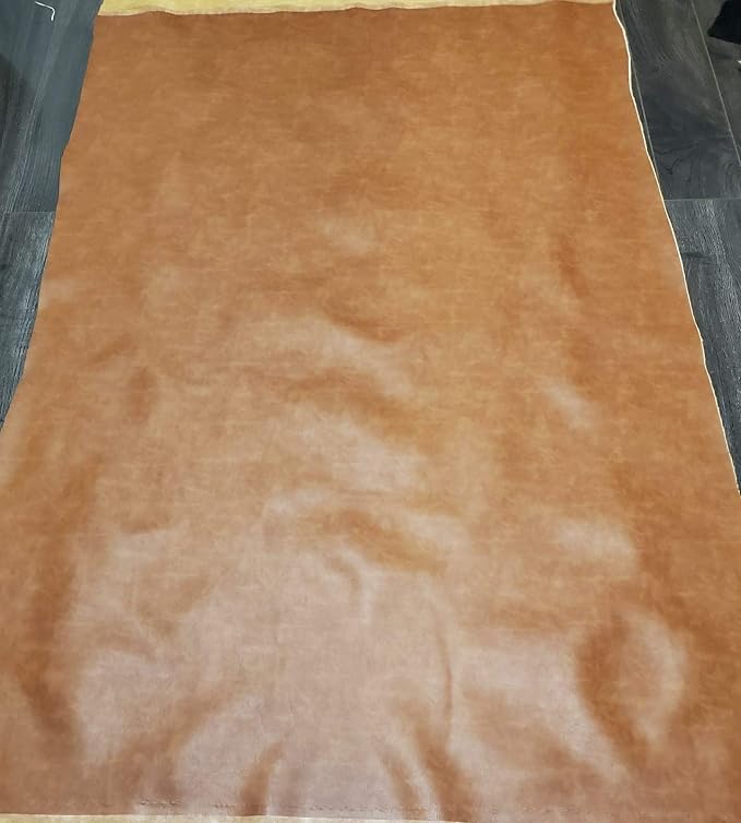 NAT Leathers | British Tan Soft Faux Vegan PU Leather by The Yard Synthetic - Image 4