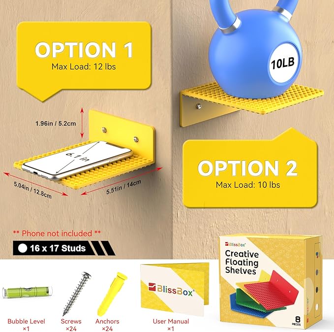 8-Pack Small Floating Shelves for Wall Compatible - Image 5