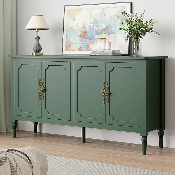 RoyalCraft Buffet Cabinet with Storage, Mid Century Modern Painted Credenza - Image 3