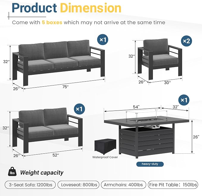 Solaste Aluminum Patio Furniture Set - Image 7