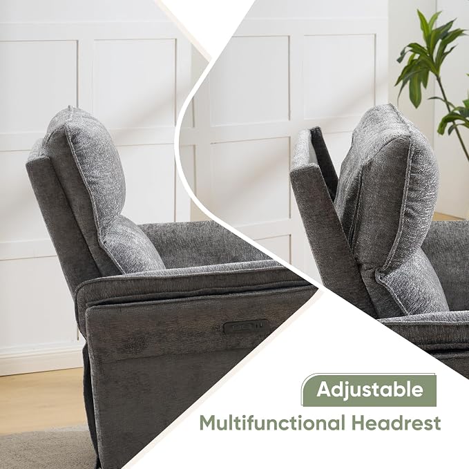 Power Swivel Rocker Recliner, Glider Recliner Nursery Chair - Image 6
