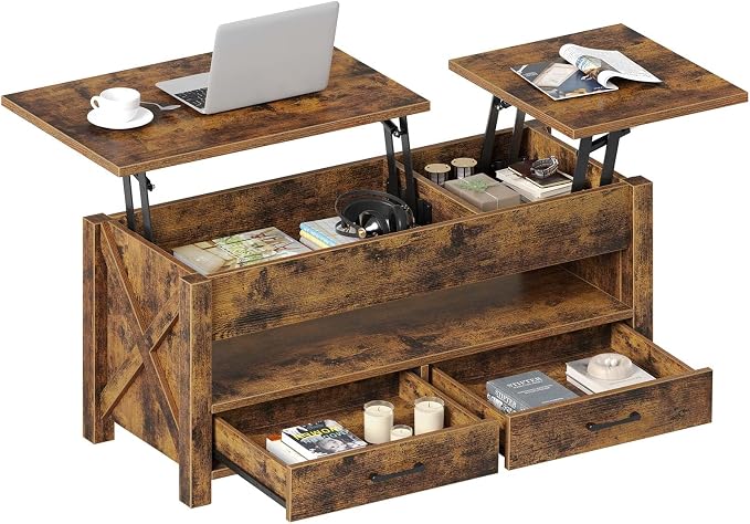Seventable Coffee Table, 39.3" Lift Top Coffee Table by Seventable