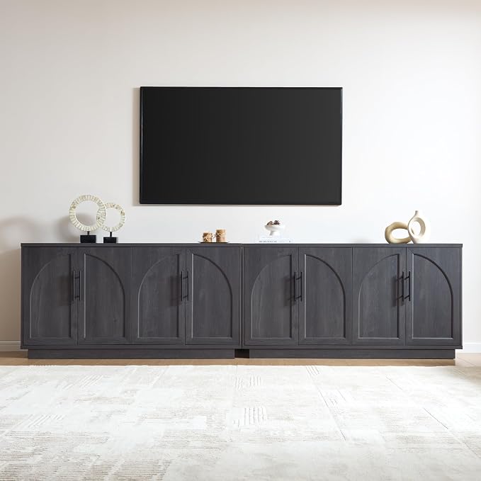 Fatmok Buffet Cabinet with Storage, Wood Media TV Console Table Credenza - Image 7