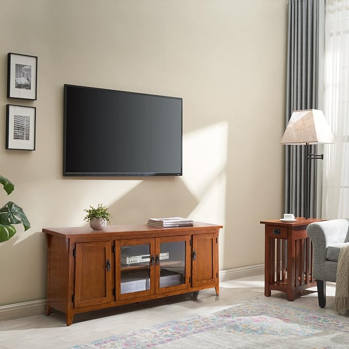 Leick Home 82560 Solid Wood Four Door TV Stand - Image 9