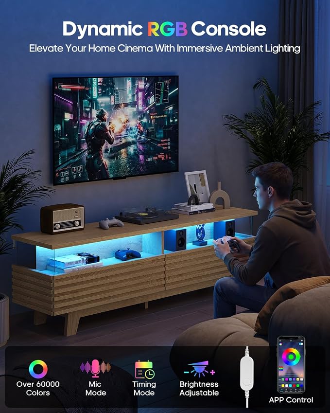 HAUOMS 59" TV Stand for Living Room - Image 3
