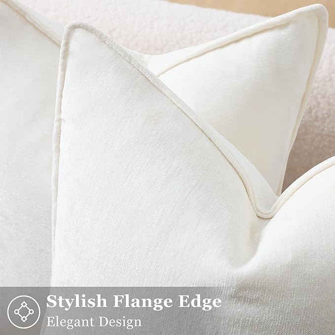 decorUhome Summer Couch Euro Sham Throw Pillow Covers 26x26 Set of 2, - Image 2