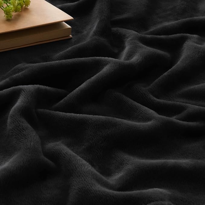 BEDELITE Fleece Blanket Black Full Blankets - Image 3