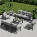 HDPE 10 Piece Outdoor Patio Furniture Set, All-Weather Outdoor Couch Set by YourPerfectOutdoorEscape