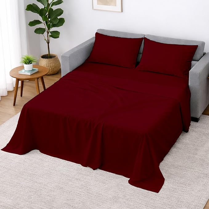 Cottington Lane Sleeper Sofa Sheets Full Size, 4 Piece Premium Quality 100% by CottingtonLane