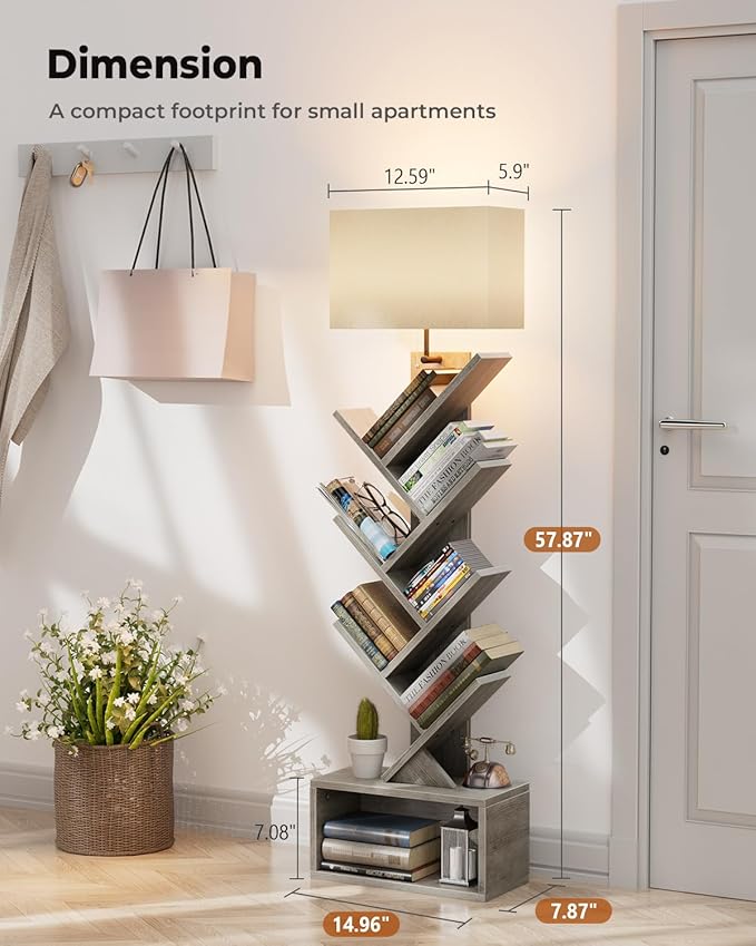 Evermagin 6 Tier Tree Bookshelf - Image 2