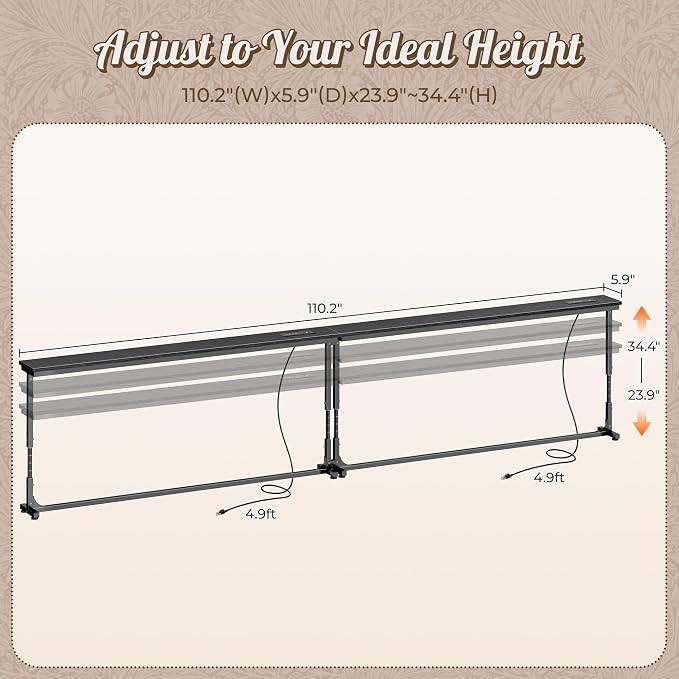 Huuger 110.2 Inch Behind Couch Table - Image 2