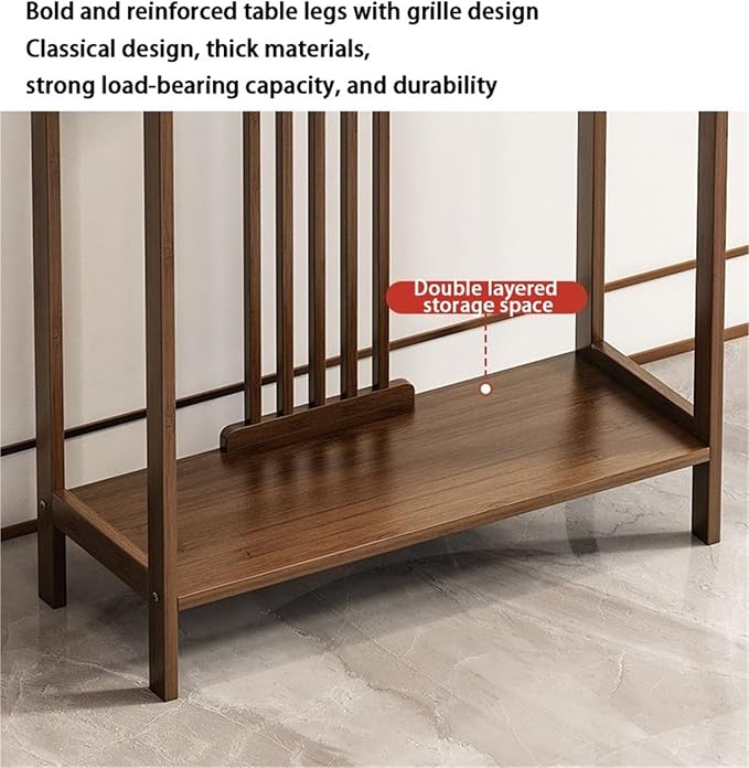 Natural Bamboo Console Table - Image 5