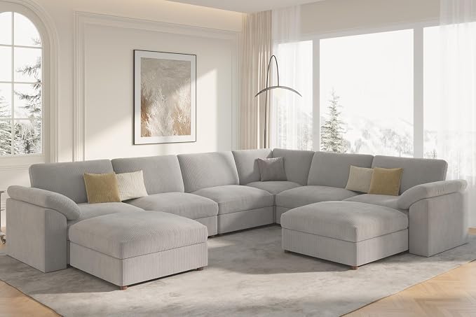 EASE MOOSE Oversized Sectional Modular Sofa, Large U Shape Sectional Couch Wide by EASEMOOSE