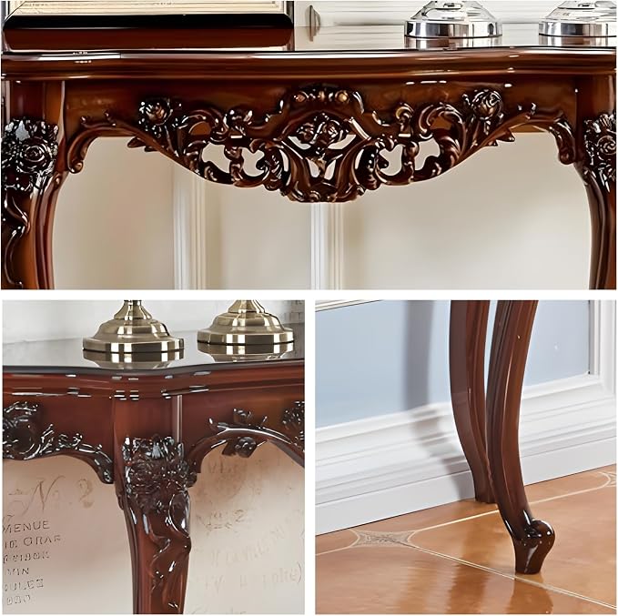 Vintage French Console Table, Wood Entryway Table - Image 6
