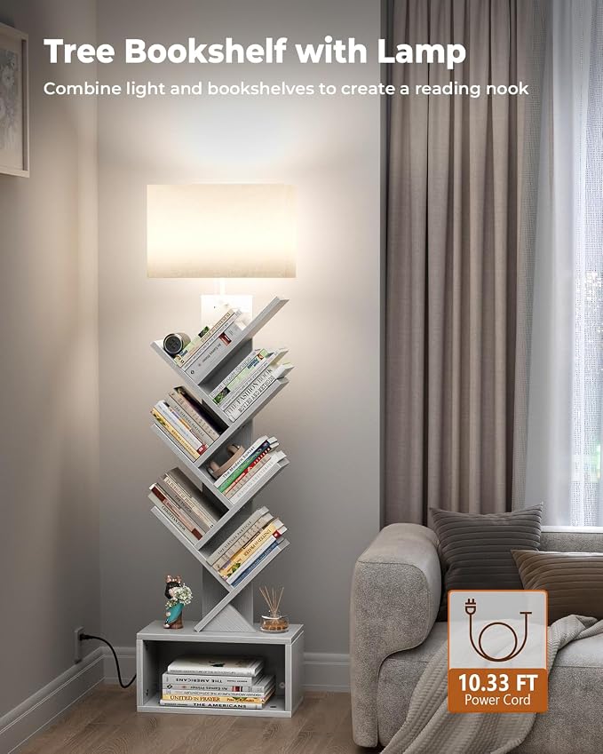 Evermagin 6 Tier Tree Bookshelf - Image 3