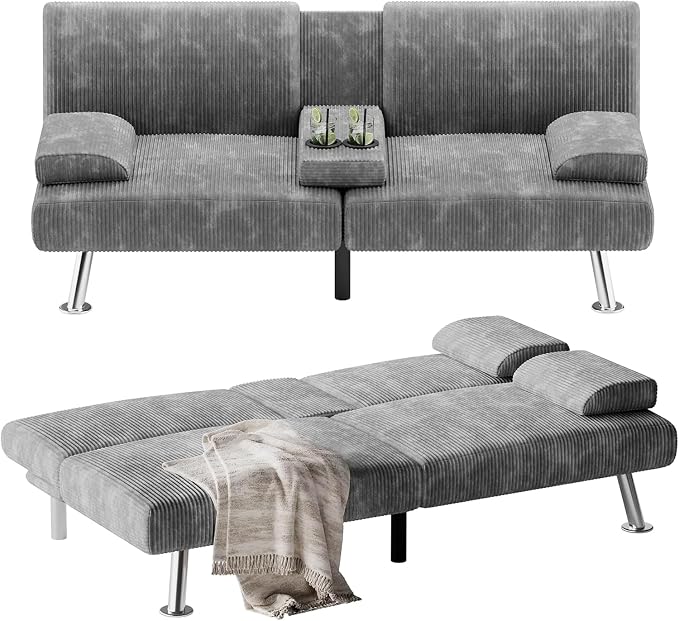 Flamaker Futon Sofa Bed Modern Folding Futon Set Convertible Recliner Lounge by Flamaker