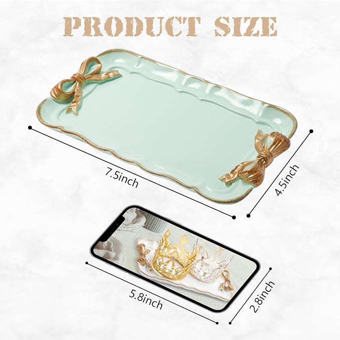 Vintage Decorative Tray Jewelry Tray Towel Tray Storage Tray Rings Necklace - Image 2