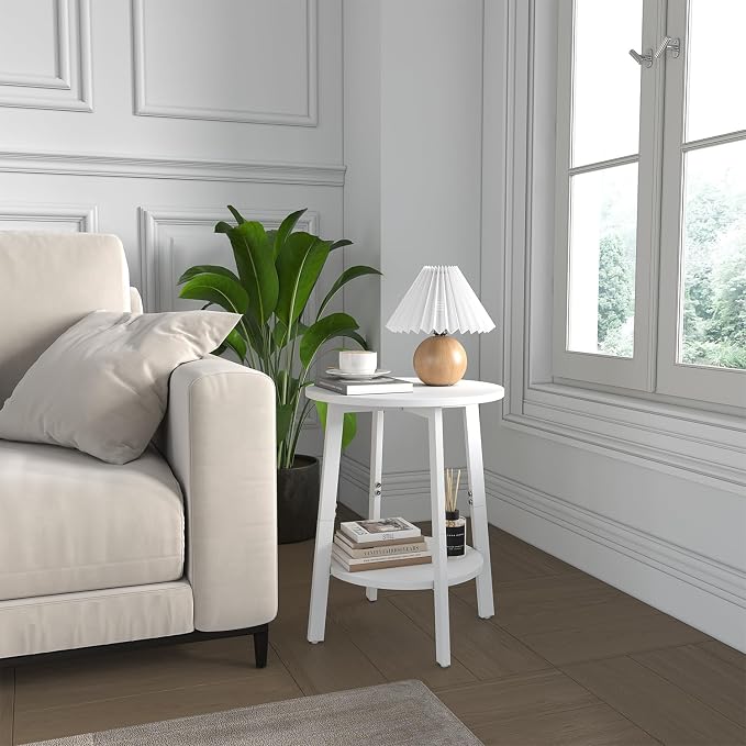 sthmec Side Table Set of 2, Small Round End Table - Image 4