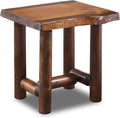 Rustic Log Live Edge End Table – Small Indoor End Table or Night Stand Table by RusticSouthernLogwerks