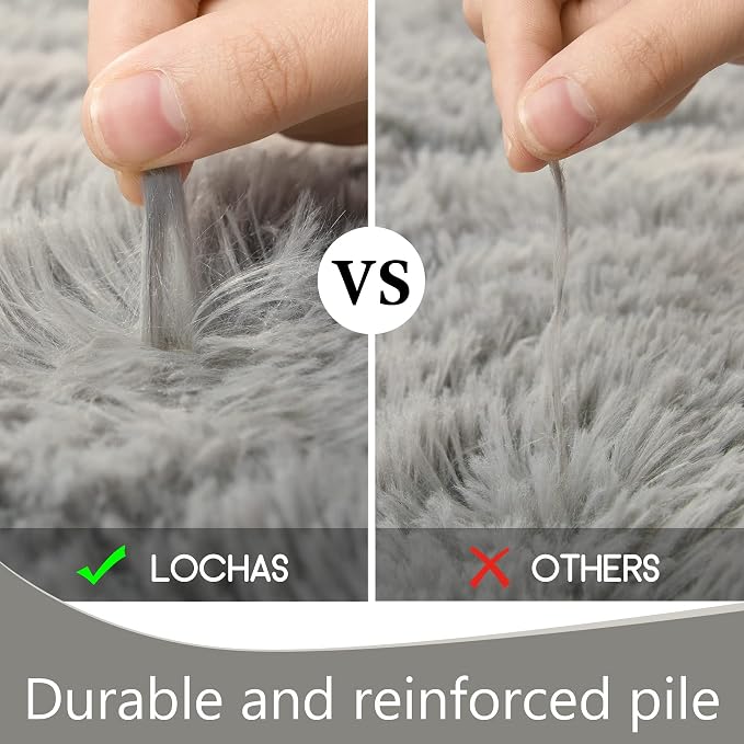 LOCHAS Ultra Soft Indoor Modern Area Rugs Fluffy Living Room Carpets - Image 4